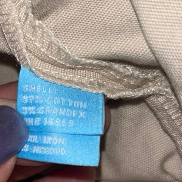 J McLaughlin Khaki Mini Skirt 10 Pockets Cotton Spandex Sporty Raw Hem Pockets - Picture 4 of 10